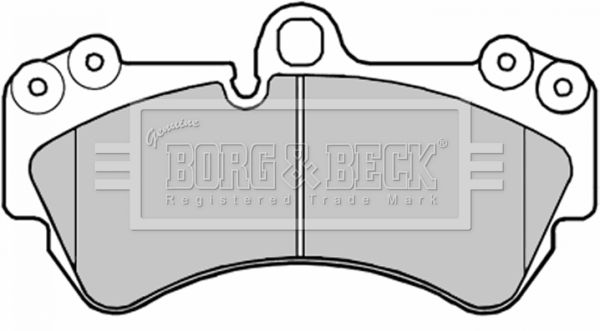 BORG & BECK stabdžių trinkelių rinkinys, diskinis stabdys BBP1973